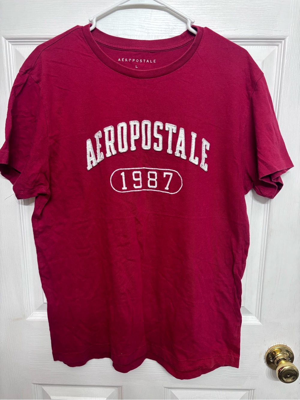 Aeropostale Men's 1987 Logo Tee - Wine
